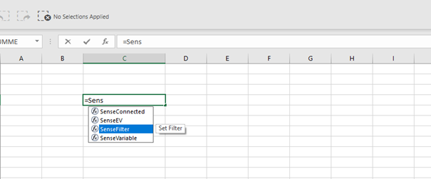 AnalyticsGate - Excel Functions - Qlik Sense Filter