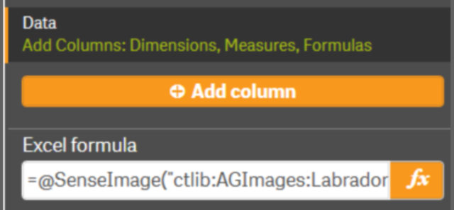 AnalyticsGate - Excel Functions - Qlik Sense Image - Tabellendefinition