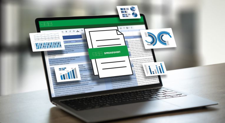 Symbolic image: spreadsheet on laptop