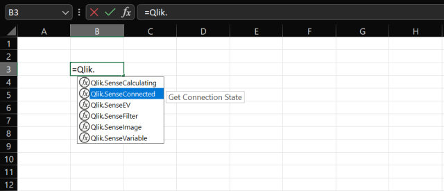 AnalyticsGate - Excel Functions - Qlik Sense Connectted