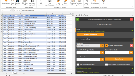 Here is an example of data import at AnalyticsGate