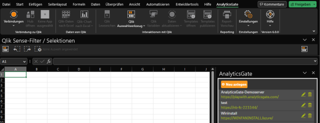 How to Connect to Qlik SaaS - Add button
